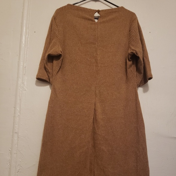 Ashley Stewart Ribbed Shirttail Sweaterdress - Picture 5 of 5